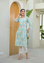 Thumbnail for Juniper Mint Green Straight Kurta
