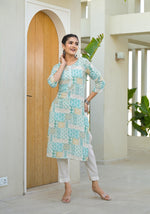 Thumbnail for Juniper Mint Green Straight Kurta