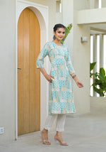 Thumbnail for Juniper Mint Green Straight Kurta