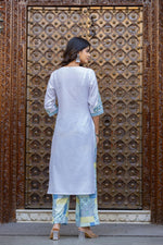 Thumbnail for Juniper Blue Ethnic Printed Kurta Set With Dupatta
