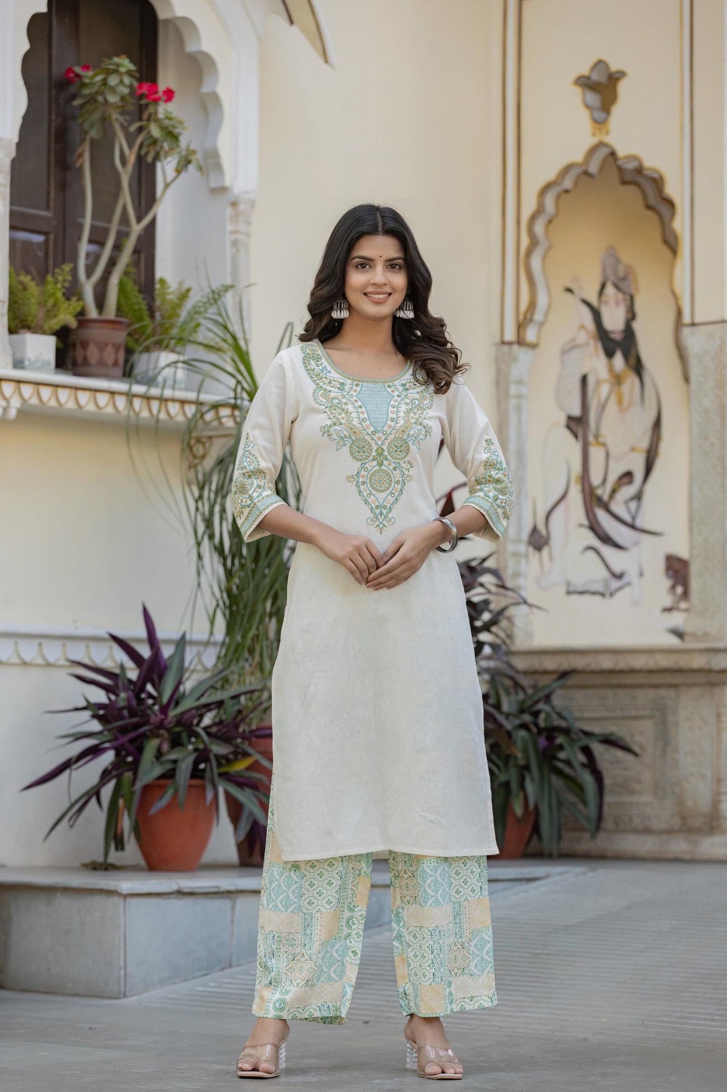 Juniper Multi Color Ethnic Printed Kurta Set with Dupatta - Distacart