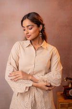 Thumbnail for Juniper Sand Whisper Schiffli Co-Ord Set - Distacart