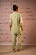 Thumbnail for Juniper SageGreen Bloom Tassel Kurta Co-Ord - Distacart