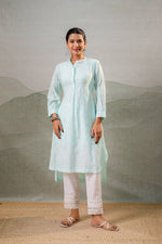 Thumbnail for Juniper Aqua Embroidered Kurta - Distacart