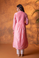 Thumbnail for Juniper Gulnaar Peach Foil Print Kurta - Distacart