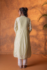 Thumbnail for Juniper Pistachio SageGreen Foil Print Kurta - Distacart