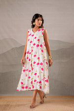 Thumbnail for Juniper Gulbahar Off-White Floral Flared Kurta - Distacart