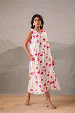 Thumbnail for Juniper Gulbahar Off-White Floral Flared Kurta - Distacart