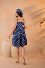Thumbnail for Juniper Neelika Indigo Tiered Mini Dress - Distacart