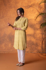 Thumbnail for Juniper Lime Green Chikankari Kurta - Distacart