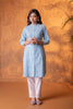 Juniper Sky blue Chikankari Kurta - Distacart
