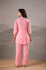 Thumbnail for Juniper Peach Bloom Embroidered Co-Ord Set - Distacart