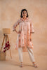 Juniper Blush Peach Garden Printed A-Line Tunic Kurta - Distacart
