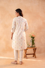 Thumbnail for Juniper Ivory Meadow Bloom Printed Shirt Kurta - Distacart