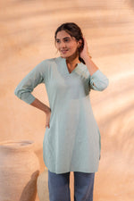 Thumbnail for Juniper Mint Ease Minimal Cotton Tunic - Distacart