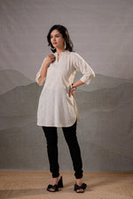 Thumbnail for Juniper Off-White Ease Minimal Cotton Tunic - Distacart