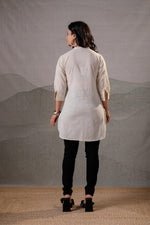 Thumbnail for Juniper Off-White Ease Minimal Cotton Tunic - Distacart