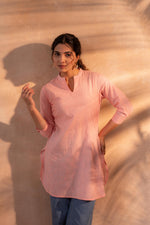 Thumbnail for Juniper Peach Ease Minimal Cotton Tunic - Distacart