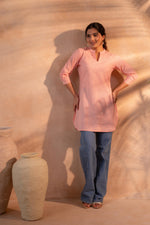 Thumbnail for Juniper Peach Ease Minimal Cotton Tunic - Distacart