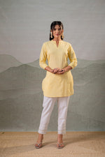 Thumbnail for Juniper Yellow Ease Minimal Cotton Tunic - Distacart