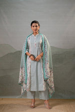 Thumbnail for Juniper Mint Garden Harmony Kurta Pant And Dupatta Set - Distacart