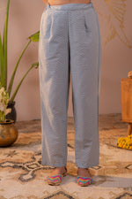 Thumbnail for Juniper Powder Grey Paisley Grace Kurta Pant And Dupatta Set - Distacart
