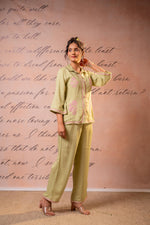 Thumbnail for Juniper Noir Flora Mint & Pink Embroidered Co-Ord Set - Distacart