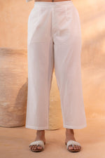 Thumbnail for Juniper Off-White Schiffli Kurta And Pant Set - Distacart
