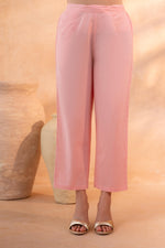 Thumbnail for Juniper Peach Schiffli Kurta And Pant Set - Distacart