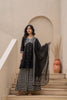 Juniper Black Kurta Set with Heavy Embroidered Neck and Printed Palazzo - Distacart