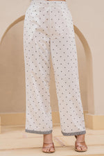 Thumbnail for Juniper White Printed Kurta Set With Palazzo & Dupatta - Distacart