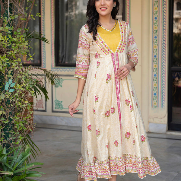 Juniper Women Printed Floral Fit & Flared Dress - Distacart