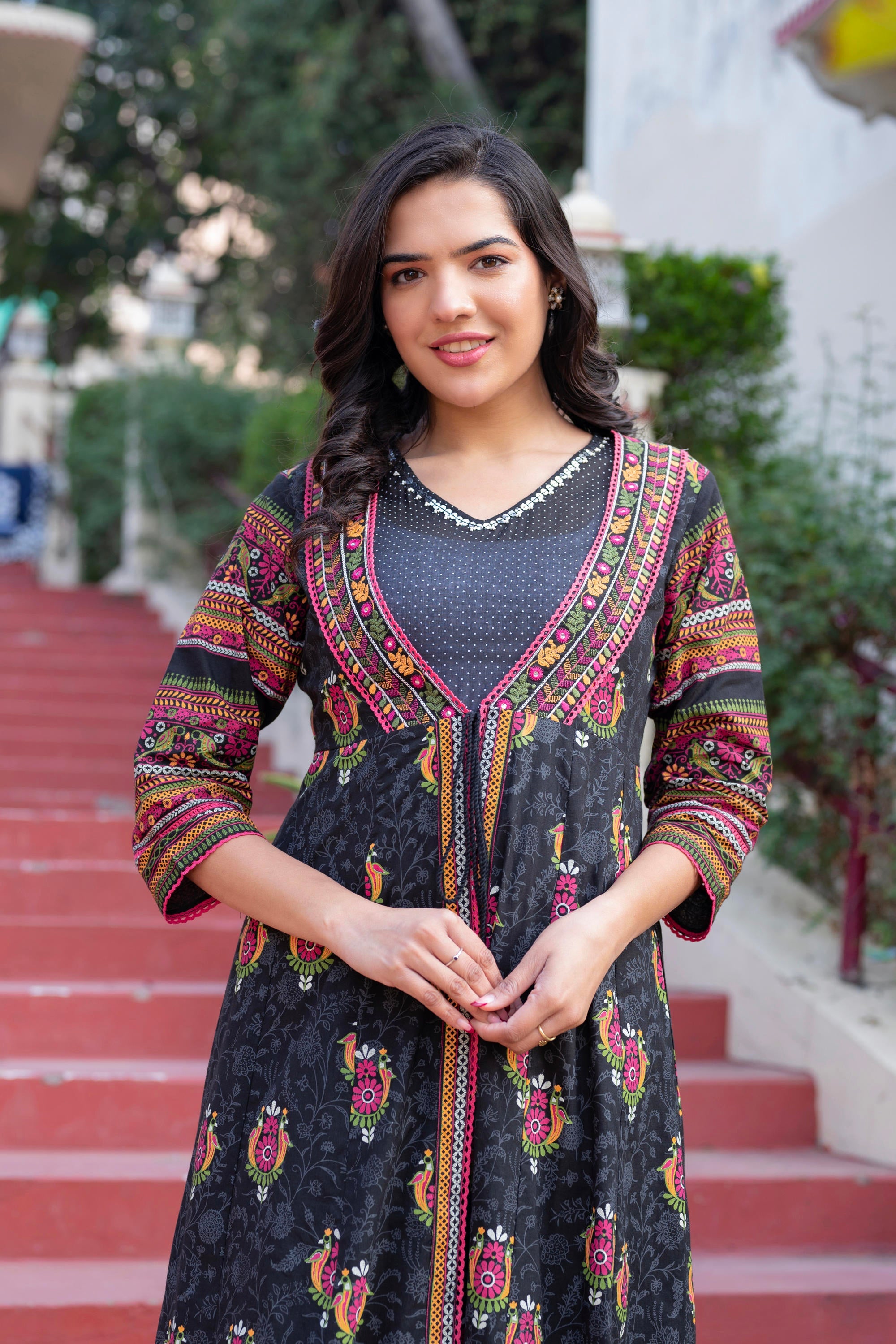 Juniper Women Printed Floral Fit & Flared Dress