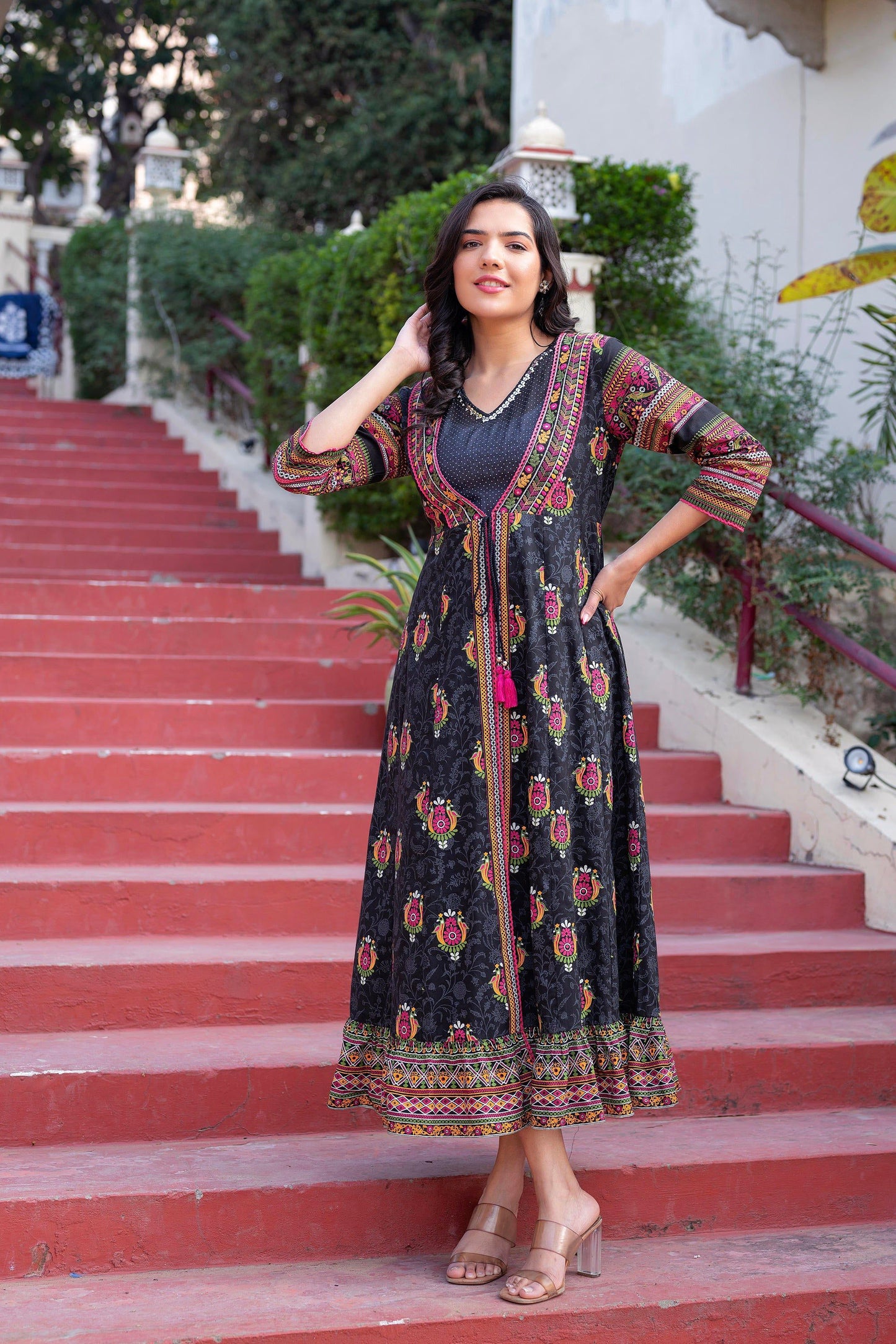 Juniper Women Printed Floral Fit & Flared Dress - Distacart