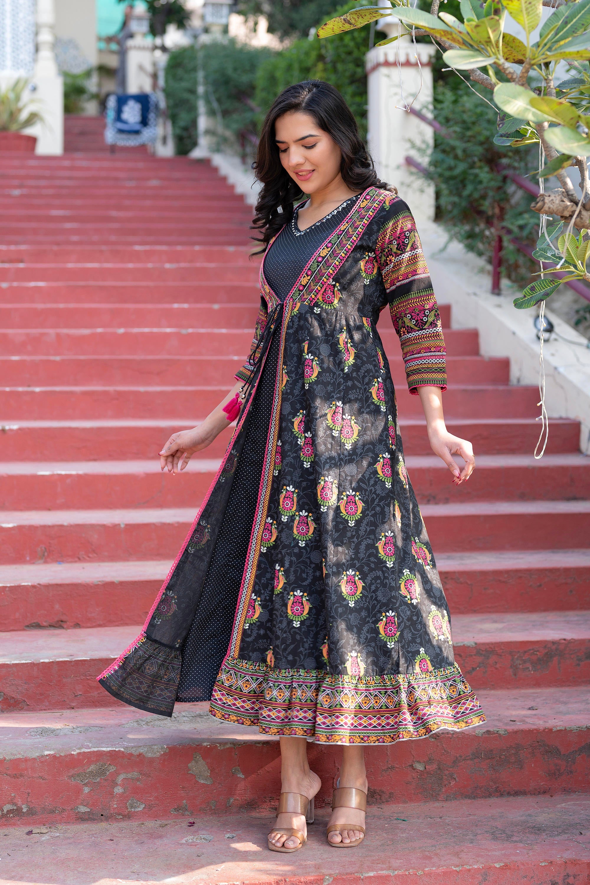 Juniper Women Printed Floral Fit & Flared Dress