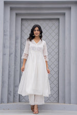 Thumbnail for Juniper Women Embroidered Anarkali Kurta Set
