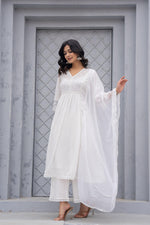 Thumbnail for Juniper Women Embroidered Anarkali Kurta Set