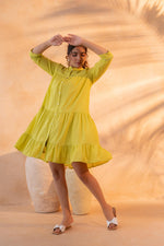 Thumbnail for Juniper Zest Bloom Green Tiered Summer Dress - Distacart