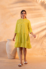 Thumbnail for Juniper Zest Bloom Green Tiered Summer Dress - Distacart