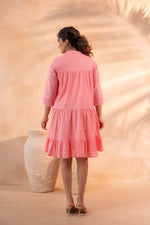 Thumbnail for Juniper Zest Bloom Peach Tiered Summer Dress - Distacart