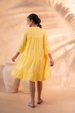 Thumbnail for Juniper Zest Bloom Yellow Tiered Summer Dress - Distacart