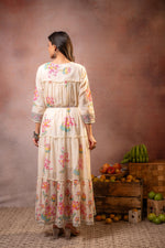 Thumbnail for Juniper Ivory Gulbahar Tiered Boho Maxi Dress - Distacart