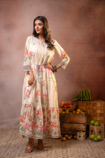 Thumbnail for Juniper Ivory Gulbahar Tiered Boho Maxi Dress - Distacart