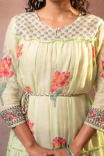 Thumbnail for Juniper Pistagreen Gulbahar Tiered Boho Maxi Dress - Distacart