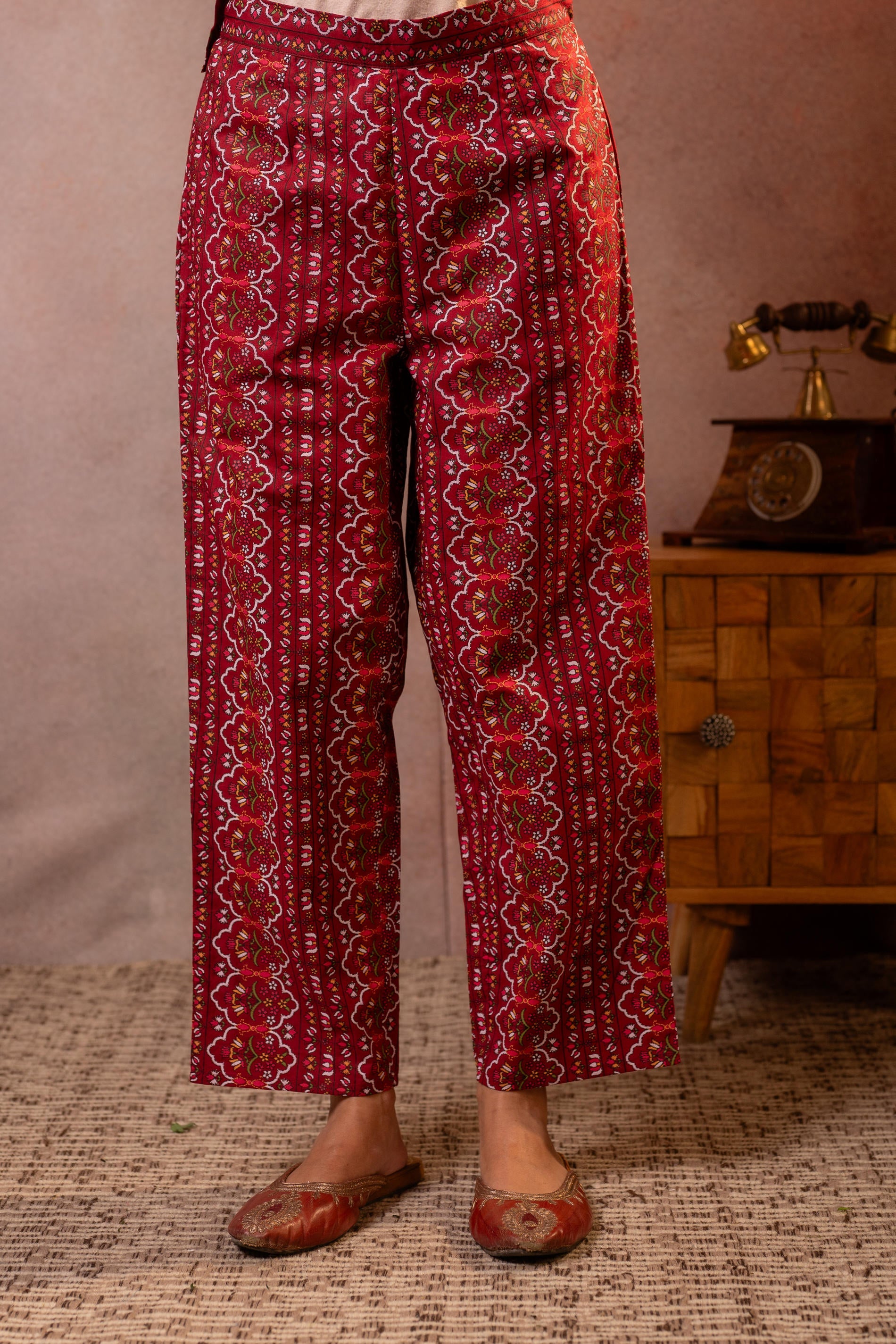 Juniper Maroon Blossom Printed Co-ord Set - Distacart