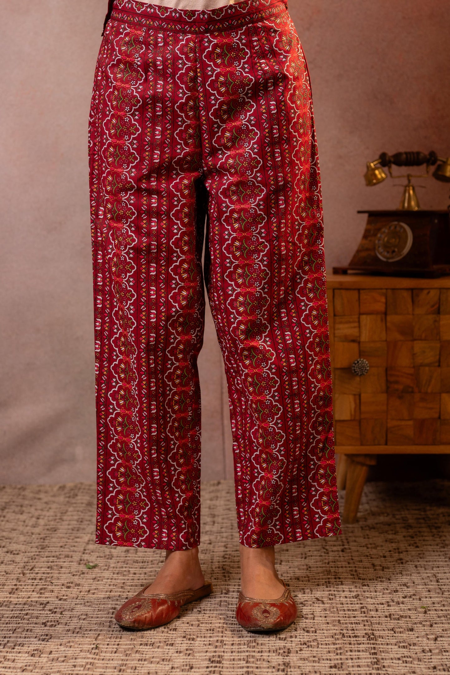Juniper Maroon Blossom Printed Co-ord Set - Distacart