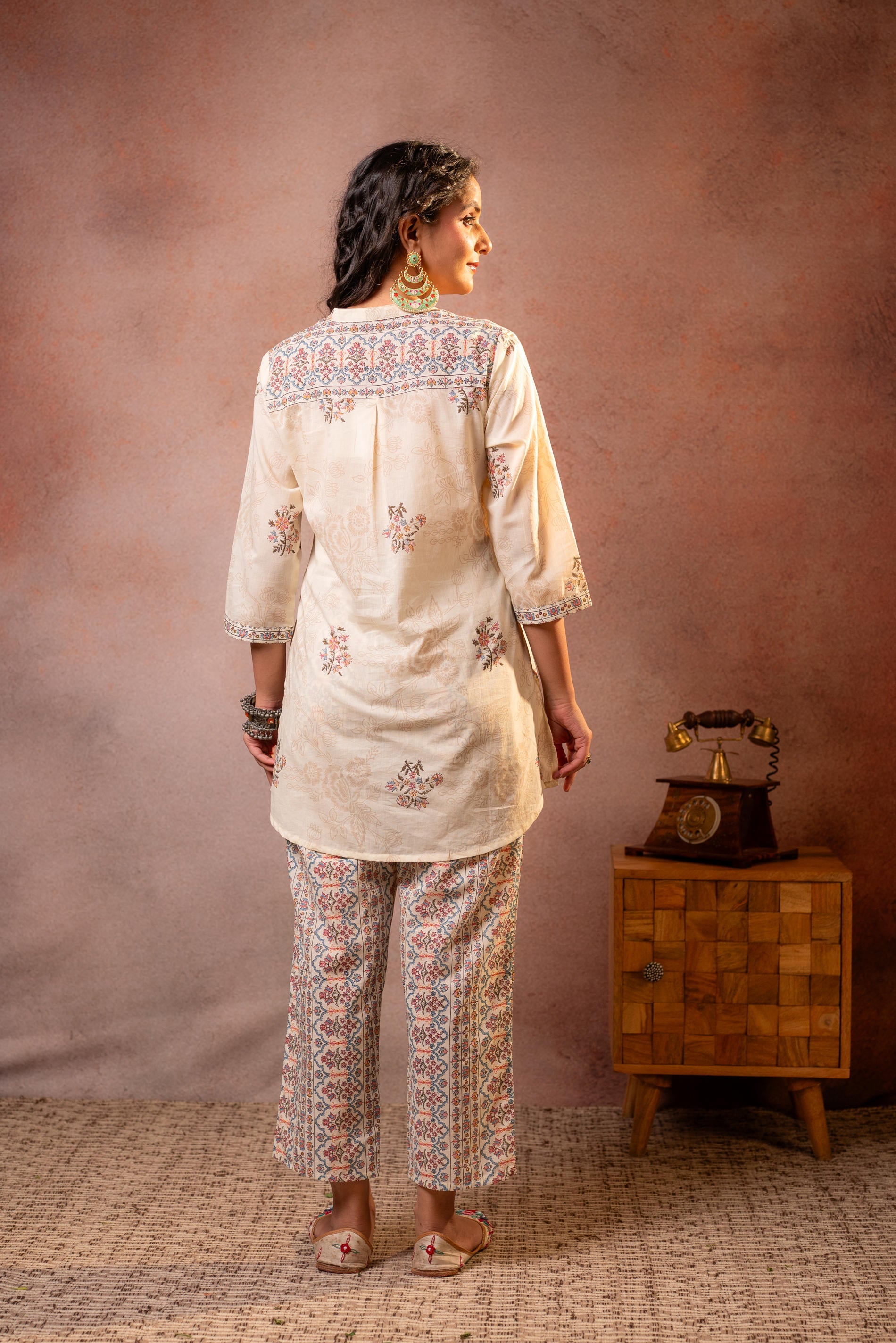 Juniper Off-White Blossom Printed Co-ord Set - Distacart