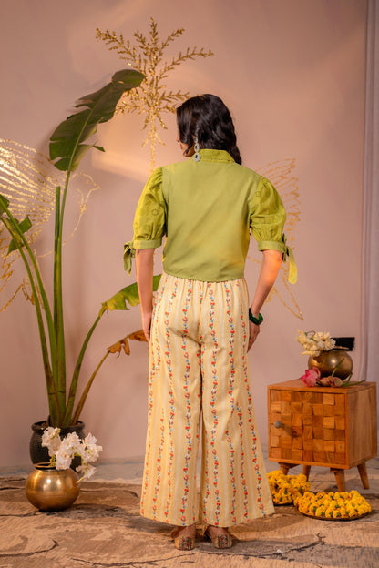 Juniper Palm Muse Beige Co-Ord Set - Distacart
