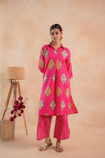 Thumbnail for Juniper Gulnaar Heritage Print Kurta And Pant Set - Distacart
