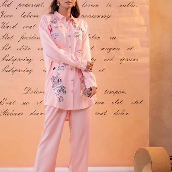 Juniper Blush Scribble Muse Co-Ord Set - Distacart